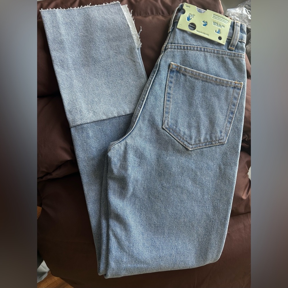 NWT Off-White Denim Jeans Light Wash Jeans Size 24